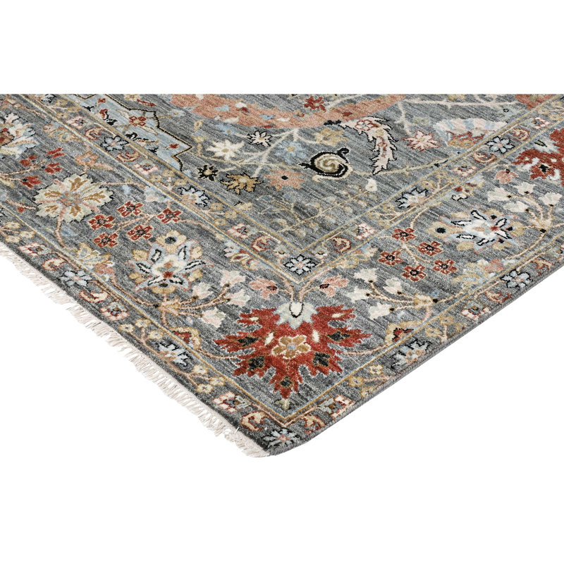 Hand Knotted Wool Oriental Indoor Rug, Rectangle 8' x 10'