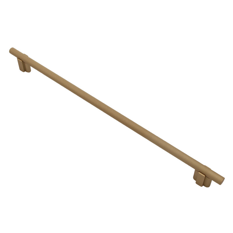 Visturo Smooth 12 5/8" Center to Center Bar Pull, Satin Brass, 12 5/8"