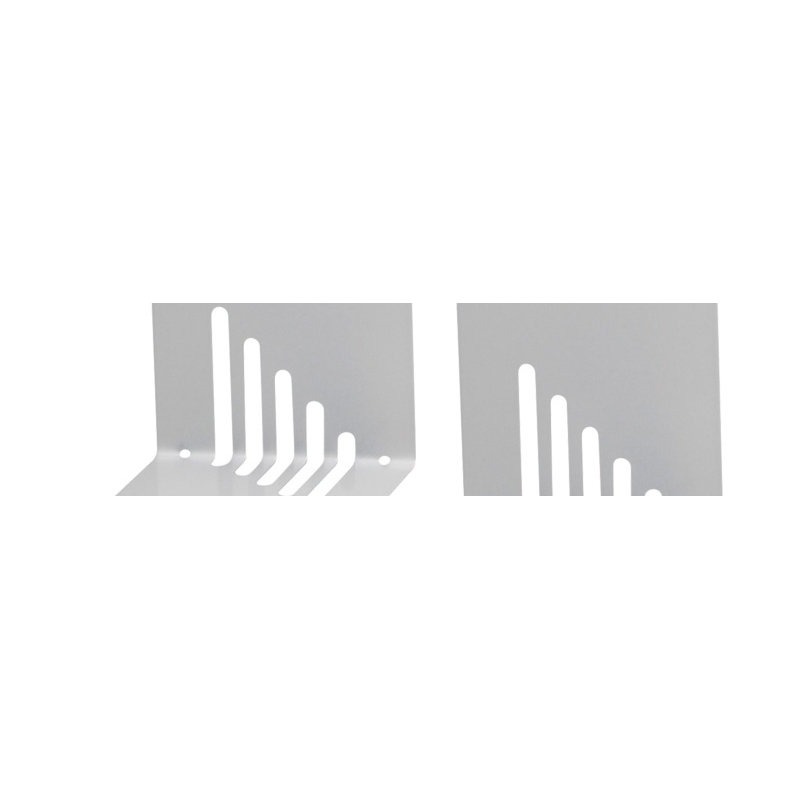 Modern & Contemporary Metal Non-Skid Bookend, Silver