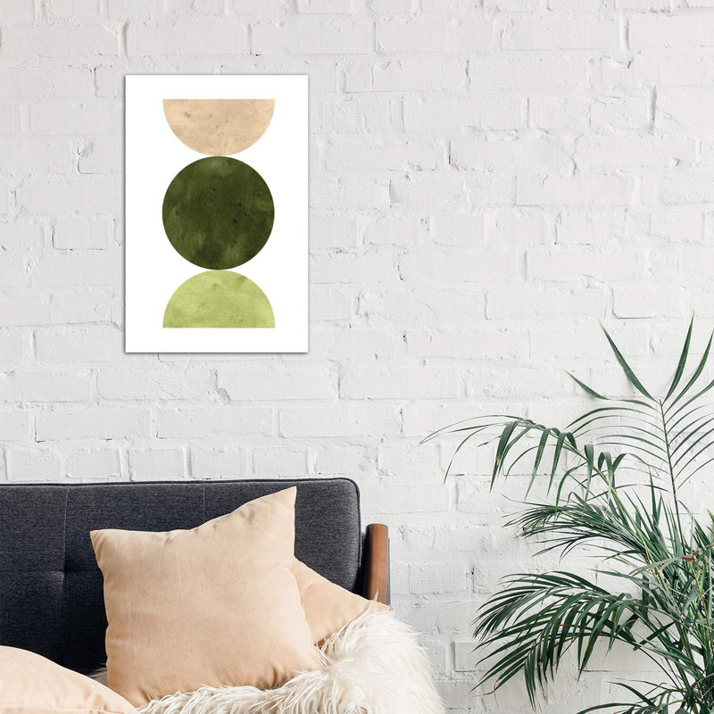 Abstract Green Art by Whales Way - Wrapped Canvas Painting, 66.04 cm H x 45.72 cm W x 3.175 cm D