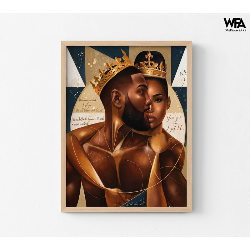 Protection par Salaam Muhammad, idée de décor de chambre à coucher pour très grand lit, impression de portrait multicentrique, idée de cadeau de mariage