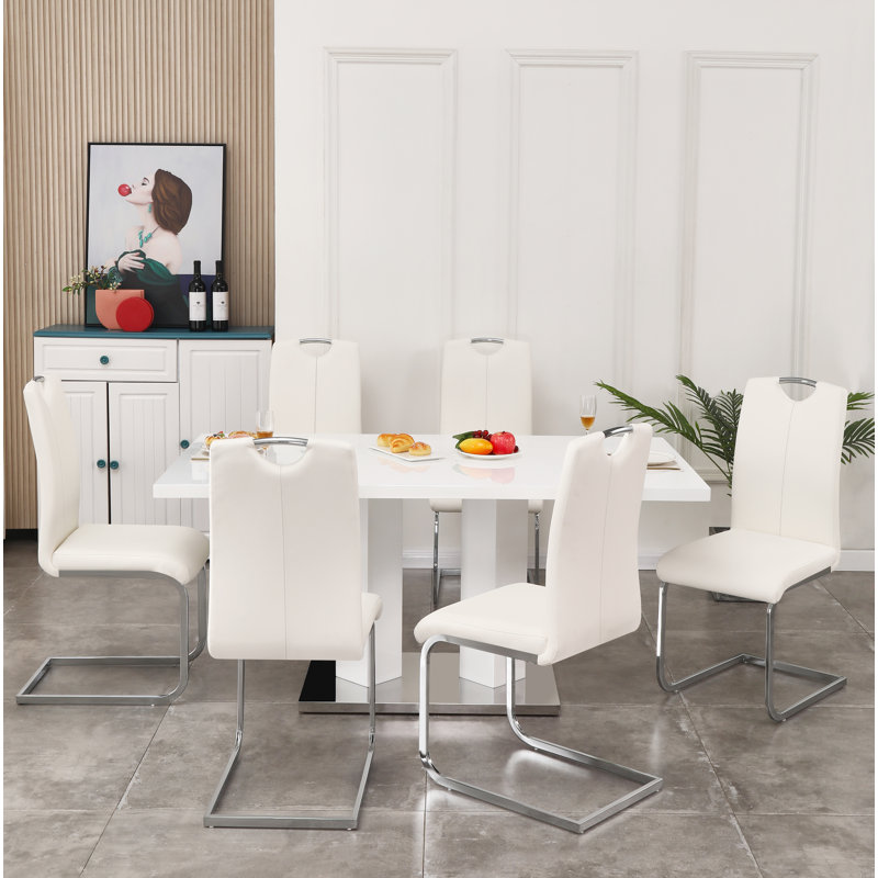 Ashaway 6 - Person Dining Set, White
