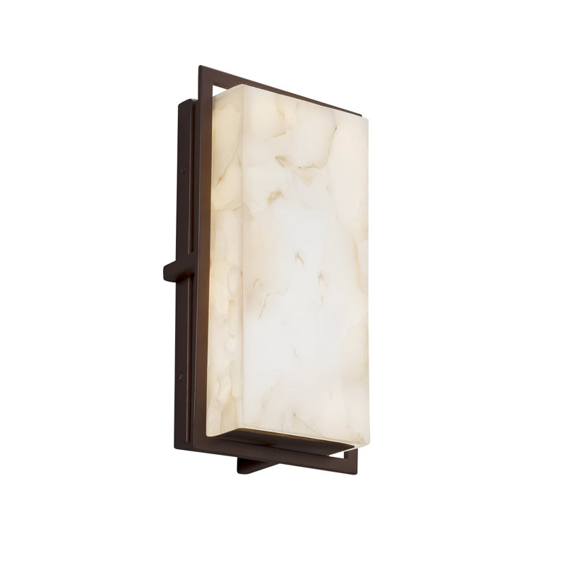 Asae Stone Wall Light, Dark Bronze, 12" H x 6.5 W" x 3.5" D