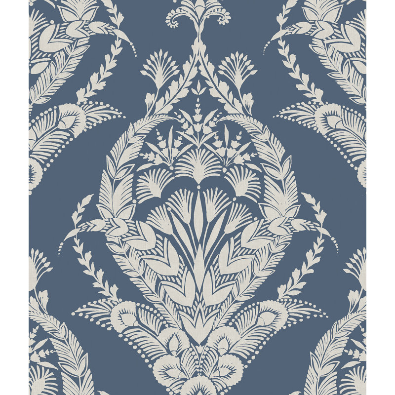Raido Damask Wallpaper Roll, Blue