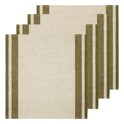 Gordes Napkins - Red/Natural - 20" x 20" - Set of 4