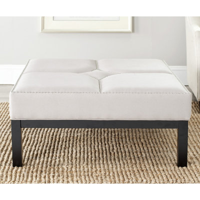 Faux Leather Ottoman