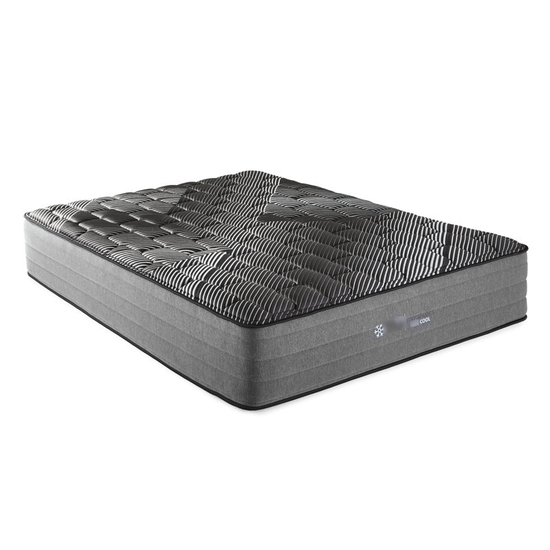 Matelas Twin XL 14 po - Fermeté Pure Ice. Dormir plus frais grâce à la housse. 1 po de gel de cuivre, d'argent et de graphite pour un soulagement optimal. Ressorts ensachés sur tout le pourtour pour un confort optimal. Ajustable. Fabriqué