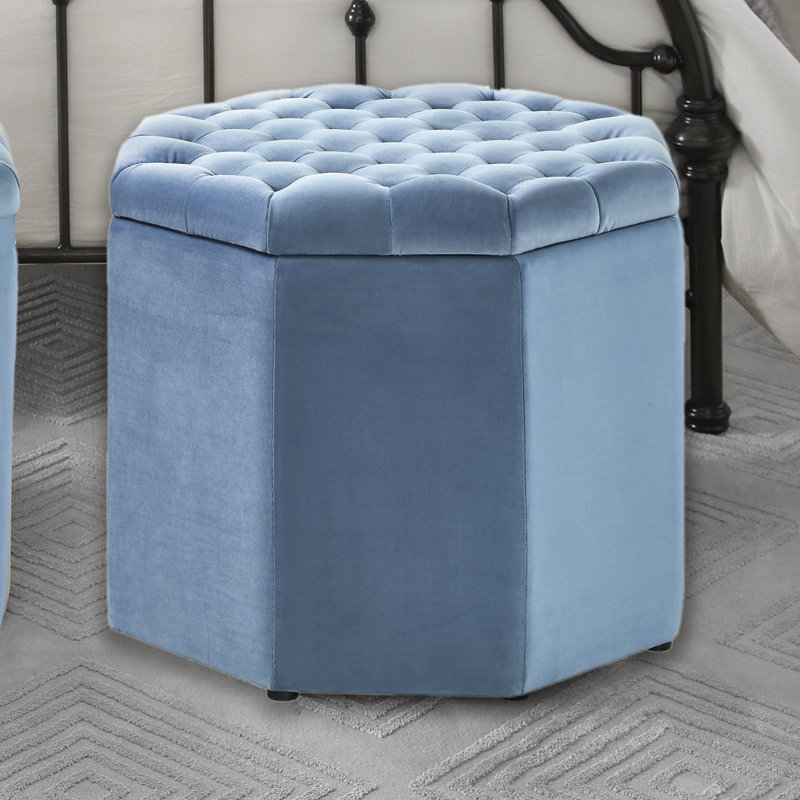 Rangement spécialisé 25 po noir capitonné, Velours bleu clair, Médium