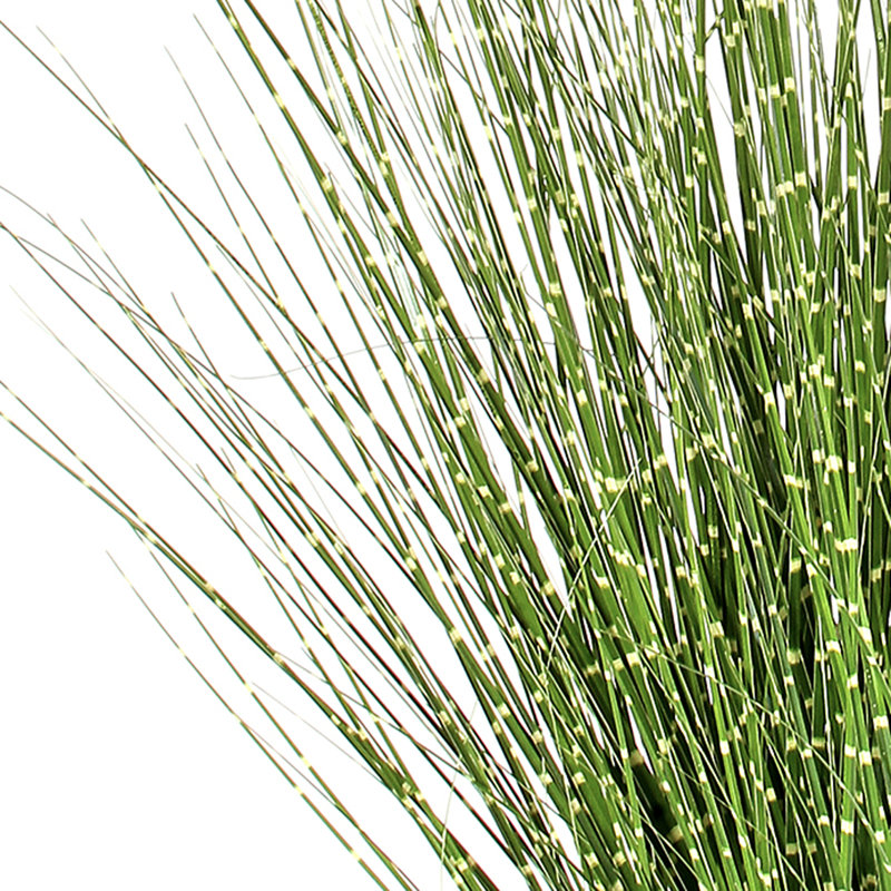 Herbe zébrée artificielle en pot de démarrage, H 30 po x l 14 po x P 14 po