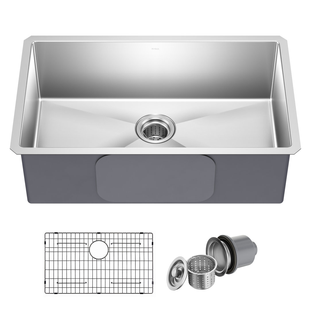 KRAUS Standart PRO™ Undermount 16 Gauge Stainless Steel Kitchen Sink Kraus 