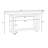 Unique Triple Rectangle Design Console Table With Lower Solid Wood Legs