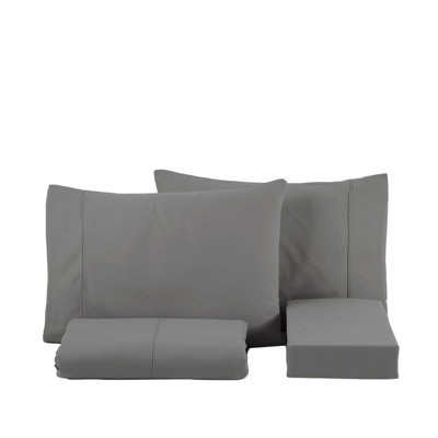 Ranforce Cotton Solid Bed Sheet Set