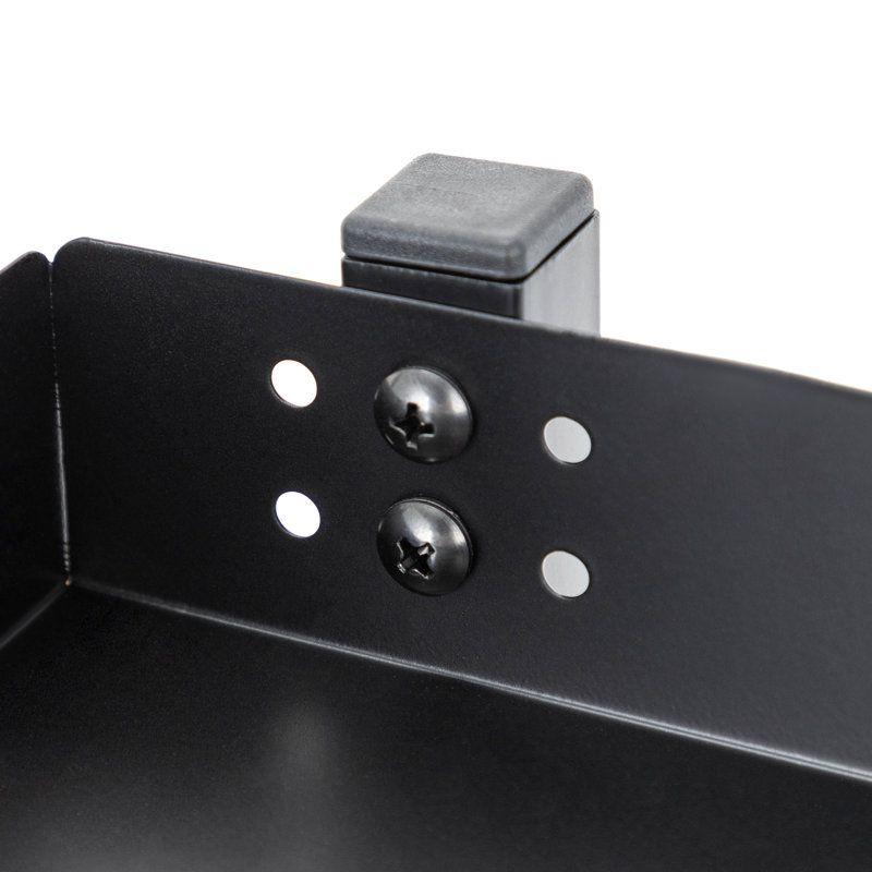 Marrugo 2-Tier Height-adjustable Desktop Shelf, Black