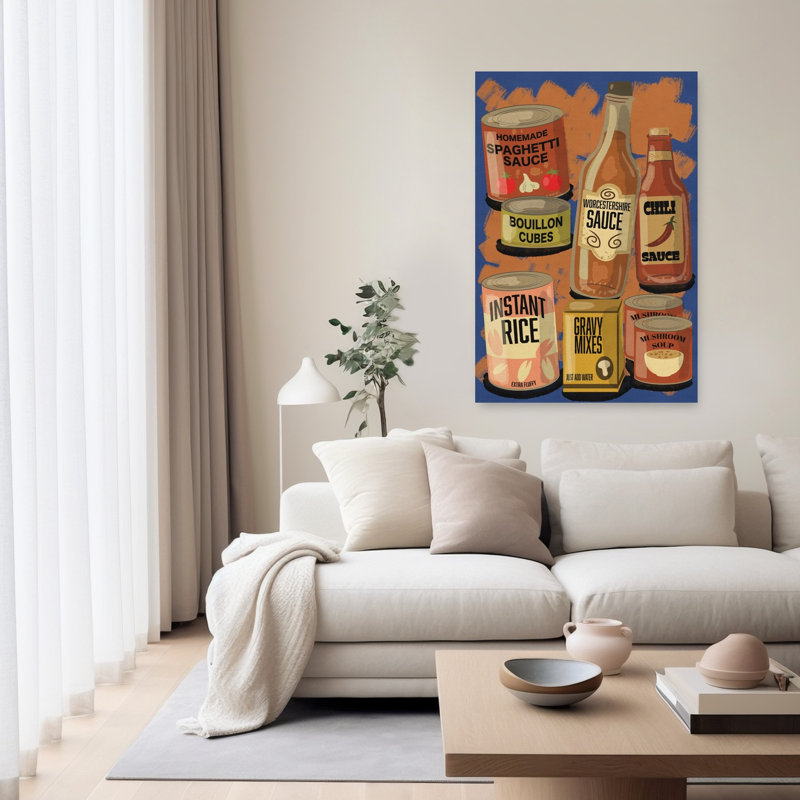 Kitchen Classic Colorful Retro Wall Art Print by Nicholas - Wrapped Canvas Print, 152.4cm H x 101.6cm W