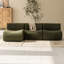 Chaise longue modulaire sans accoudoirs Grossman (verte)-1057746346