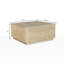 Table basse rectangulaire en rotin avec tiroir