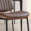 Ensemble de chaises de salle à manger de style Mid-Century, lin rétro recouvert de bois cintré noyer, pieds en métal, design ergonomique pour plus de confort-874900488
