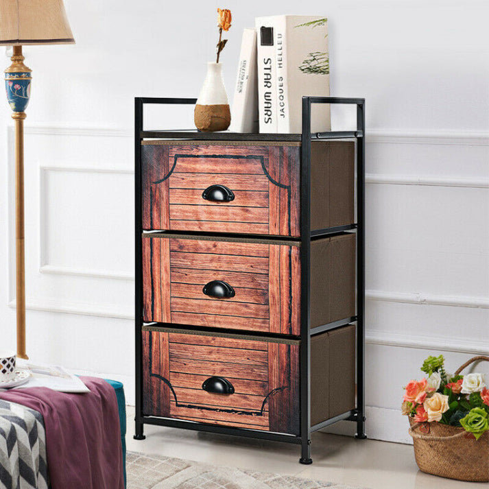 Muncy 3-Layers Fabric Dresser with Fabric Drawers and Steel Frame