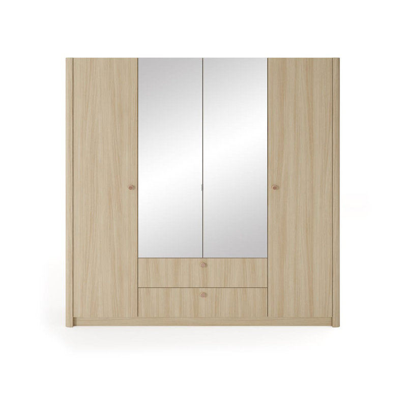 Tiernen 2 Door Manufactured Wood Wardrobe