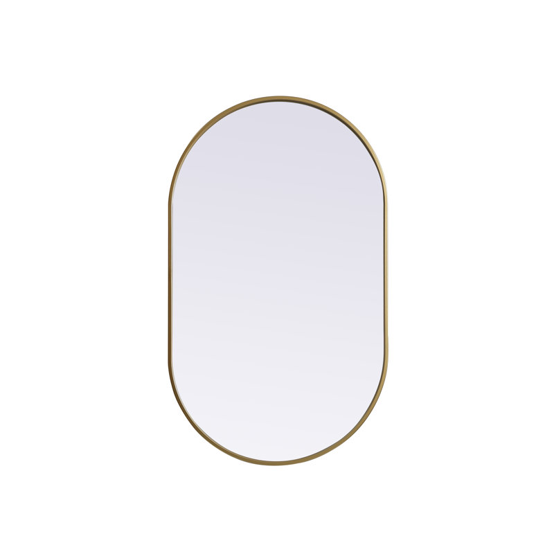 Miroir mural Sabine, Laiton, 40 po x 24 po