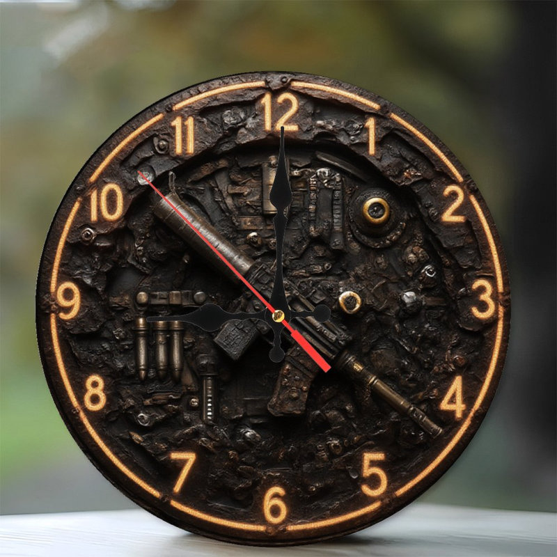 Horloge avec fusil et munitions