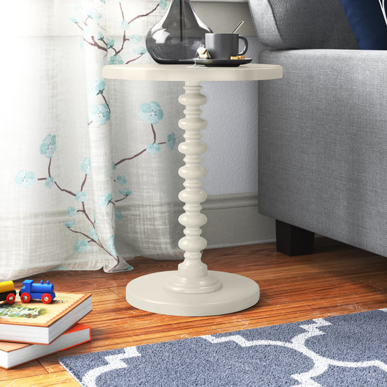 Anguilla Transitional Dia Round Pedestal End Table