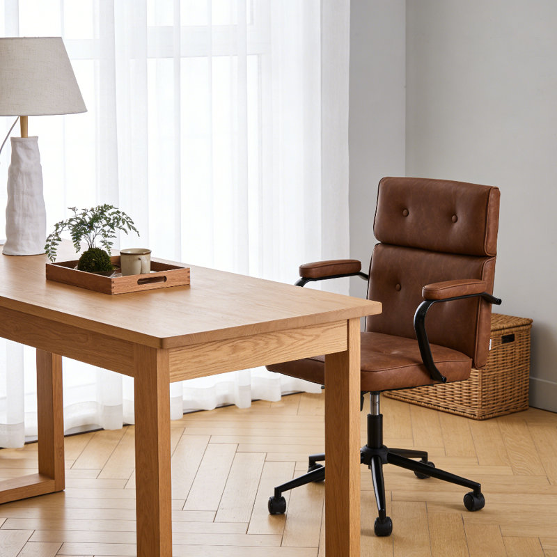 Chenille office chair, Brown