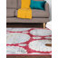 Tapis oriental en polypropylène tissé à la machine en rouge / gris / bleu-635400890