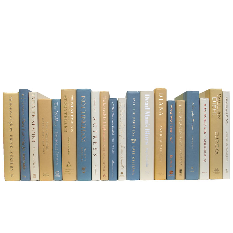 Decorative Books - Magnolia Books - Blue and Cream Books By The Foot