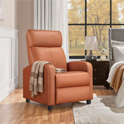 Mcghee 24.5" Wide Recliner Chair, Compact Reclining Chair with Comfortable Seating for Living Room, Bedroom and Home Relaxation Use