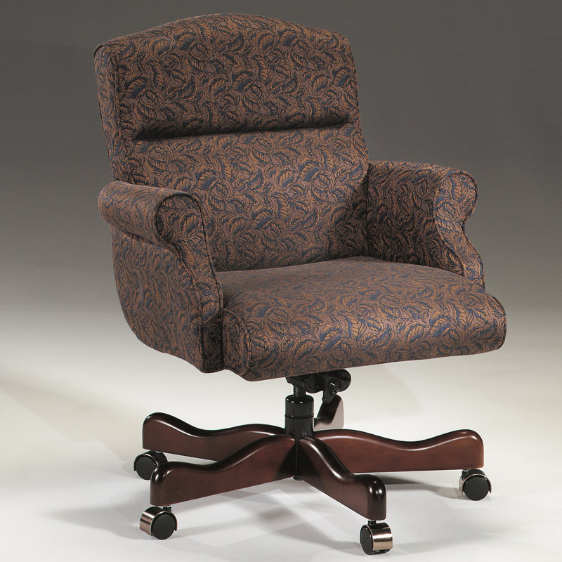 Fauteuil président en cuir véritable, Latte, Noyer, Verrouillage d'inclinaison non inclus
