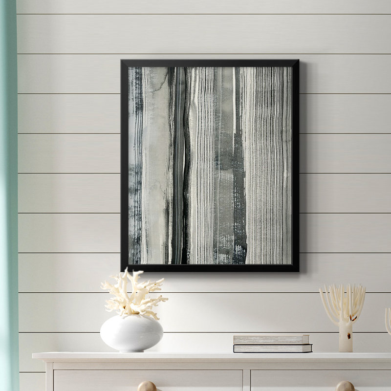 Toile encadrée de qualité supérieure Differing Parallels II - prête à être accrochée, H 24 po x l 20 po, Noir