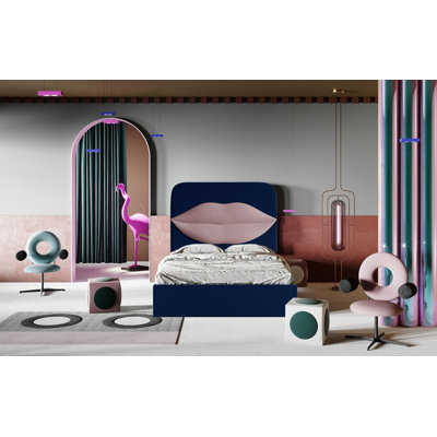 Monocle Upholstered Ottoman Storage Bed