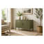 Armoire de rangement en acier vert olive avec tablette réglable, commode d'appoint de 64 cm de haut pour le salon