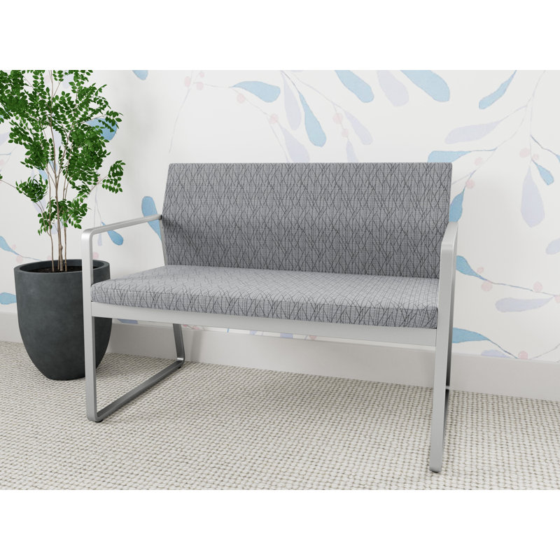 Causeuse Gansett, Argent, Caliente Adler - tissu de designer