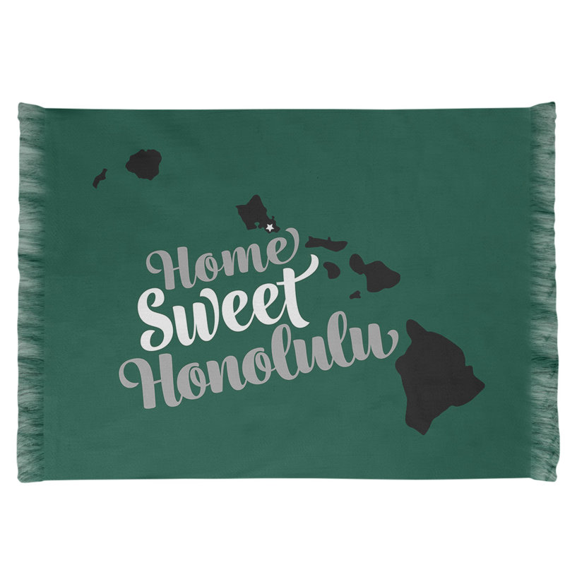 Tapis bleu foncé/gris foncé "honolulu sports"