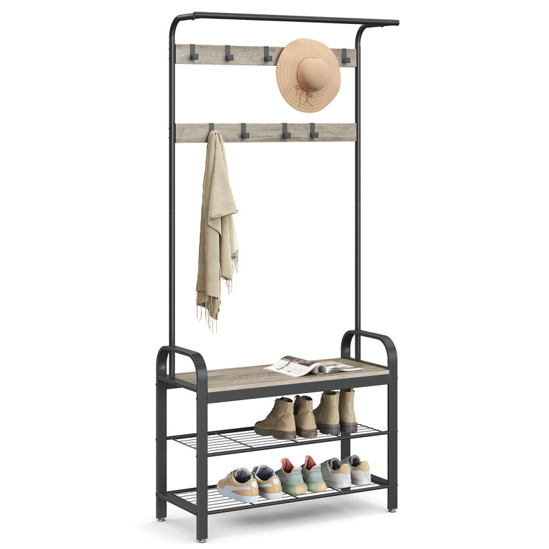 Four-In-One Design Entryway Coat Rack