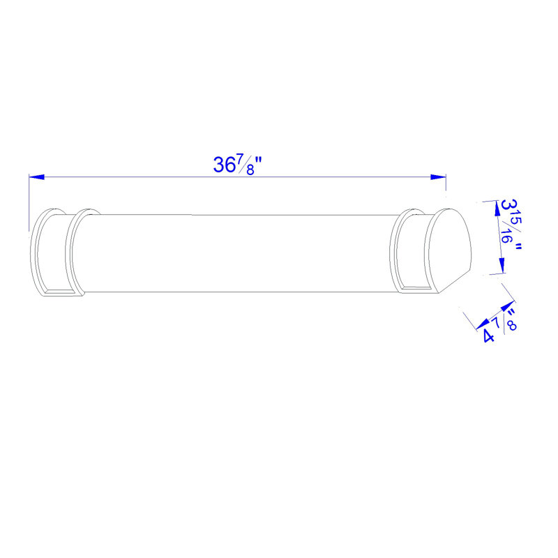 Applique murale double Cal Lighting avec douille T8 et deux ampoules de 25 W, hauteur 10 cm (4 po)., Acier brossé