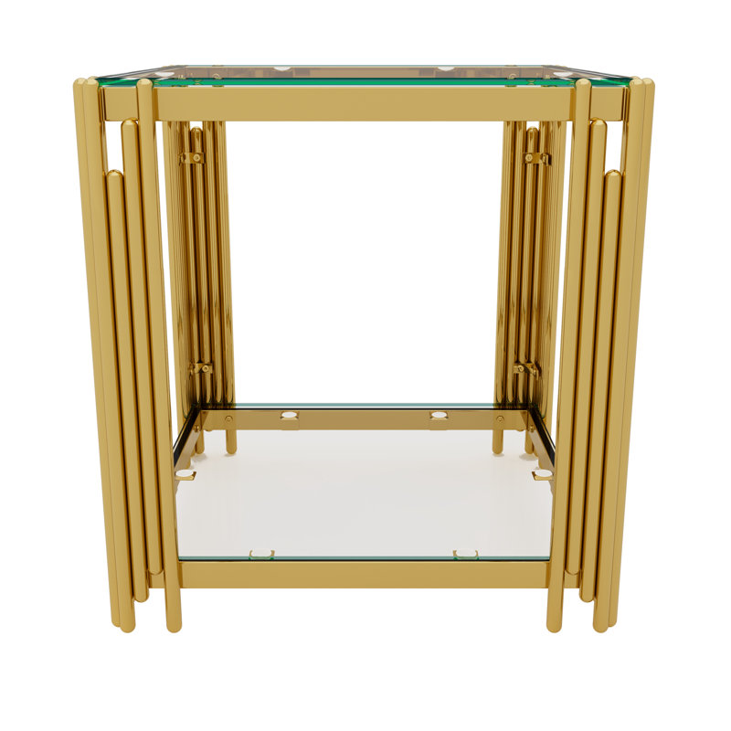 Table de bout en verre Modern Modern, Transparent