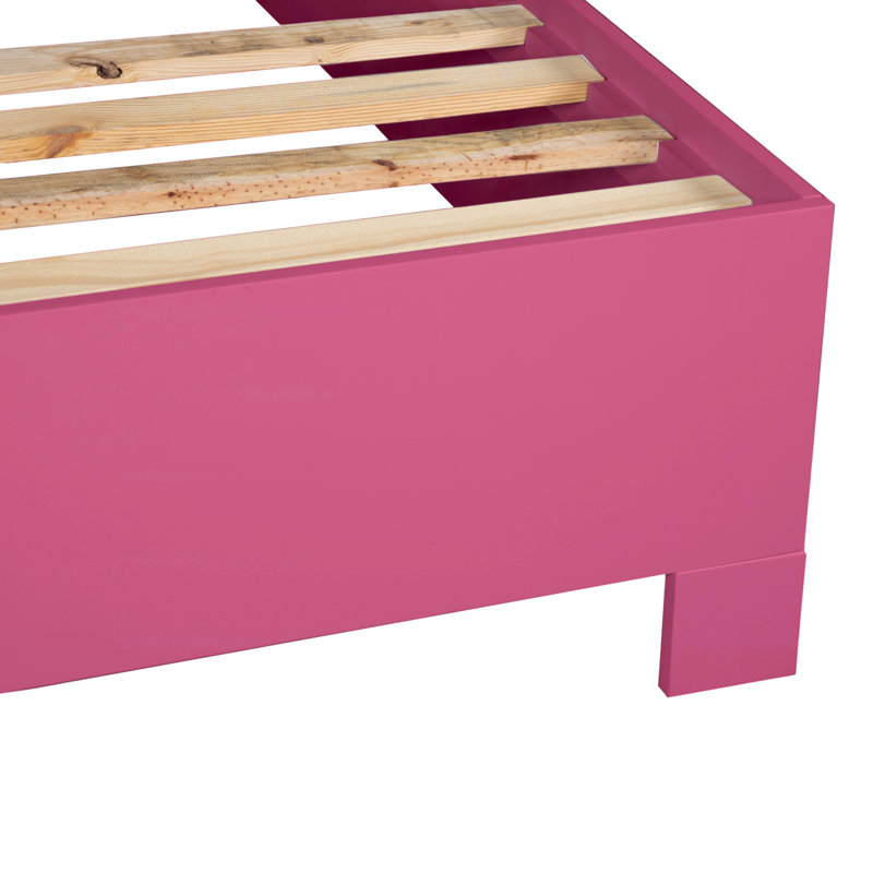 Base de lit plateforme 16 po, Rose millennial, Reine