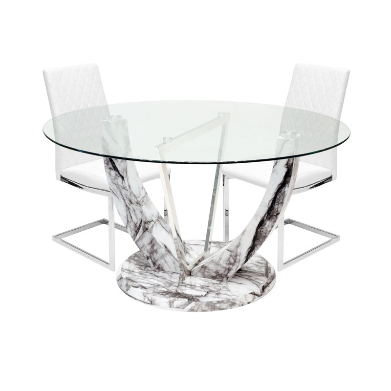 Titus 4 - Person Dining Set, White