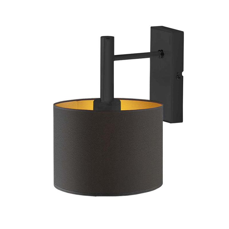 Kraig Steel Armed Sconce, Black, Black