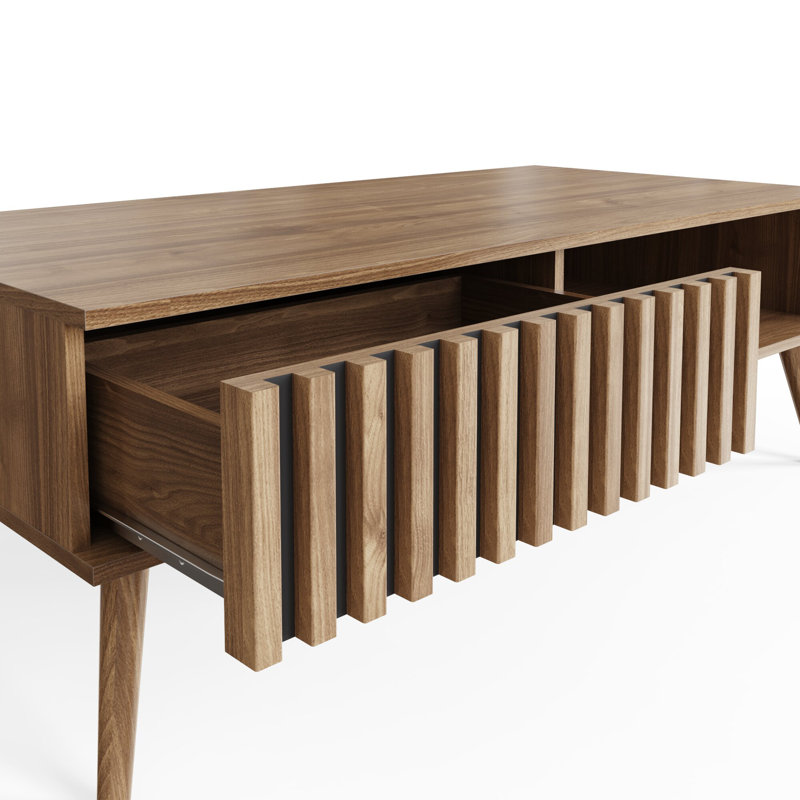 Gowans Coffee Table with Storage, Brown