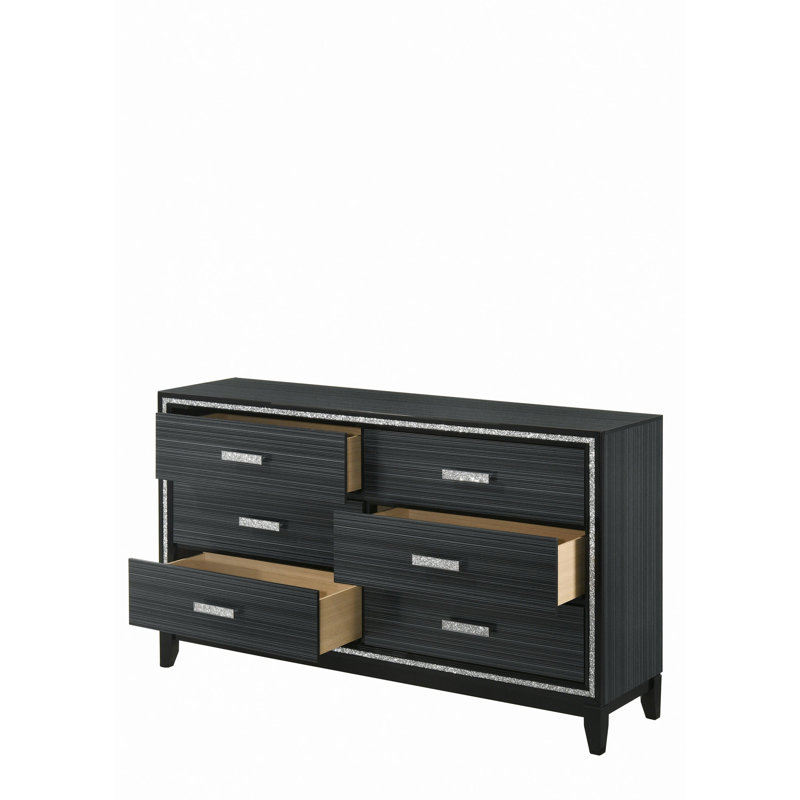 Haiden Weathered Black Finish Dresser