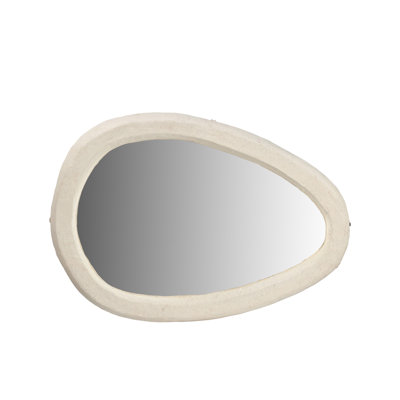 Miroir rond en papier mâché