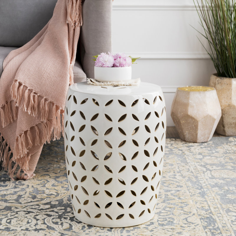 Tabouret de jardin Bahi, Ivoire