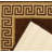 Bordered Slip Resistant Low Pile Area Rug