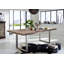 Freeform Acacia Rectangular Wood Top Dining Table