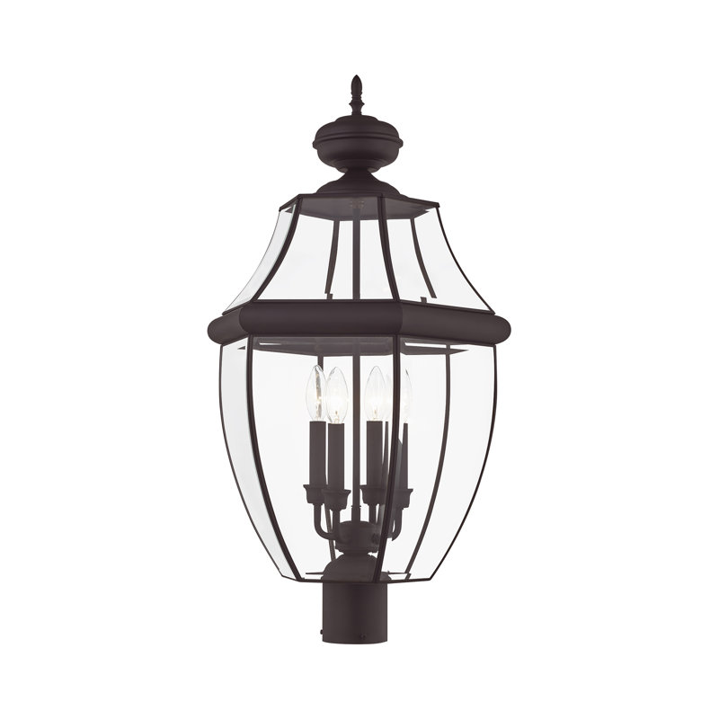 Tête de lanterne câblée 1 lumière Arelene, H 29 po x l 16 po x P 16 po, Bronze
