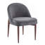 Chaise rembourrée en tissu et fer